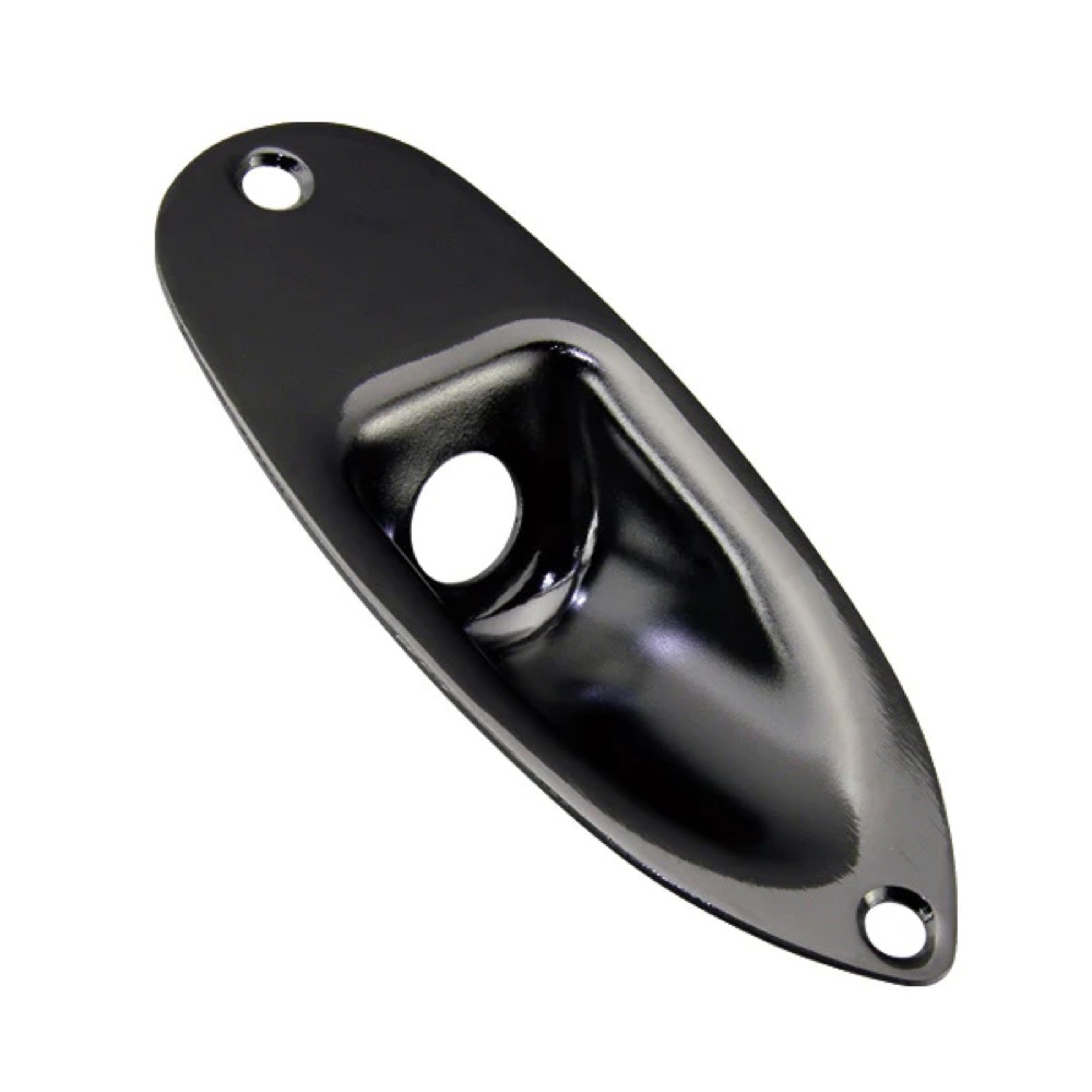 ALLPARTS オールパーツ AP-0610-003 Black Jackplate ストラトキャスター用ジャックプレート