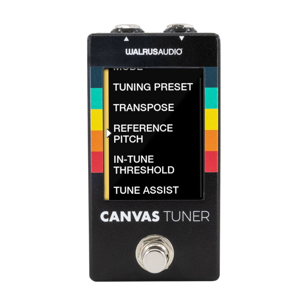 WALRUS AUDIO ウォルラスオーディオ WAL-CANV/TU Canvas Tuner ペダルチューナー メニュー画面