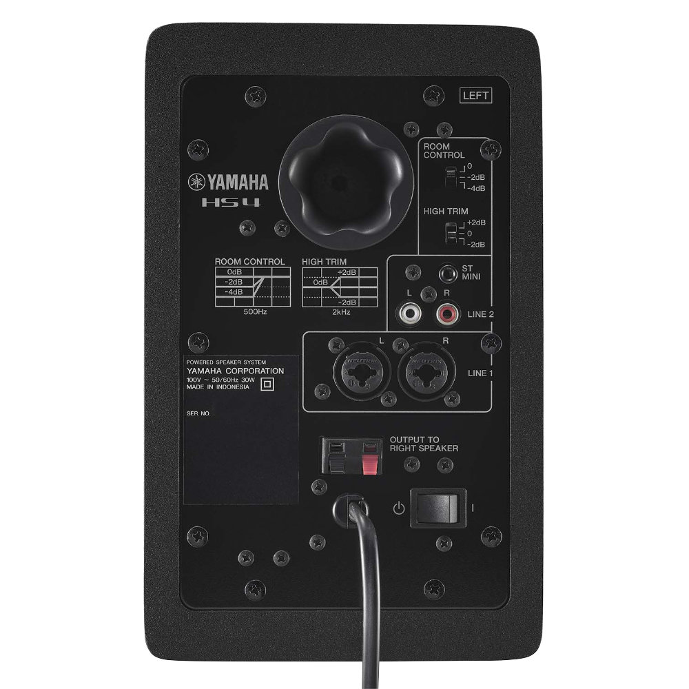 YAMAHA ヤマハ HS4 パワードスタジオモニタースピーカー 1ペア L側背面