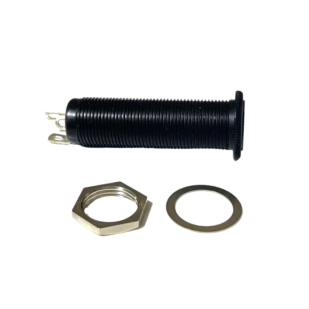 ALLPARTS オールパーツ EP-0152-003 Switchcraft Black Stereo Long Threaded Jack ダイレクトマウント用ステレオジャック サブ画像3
