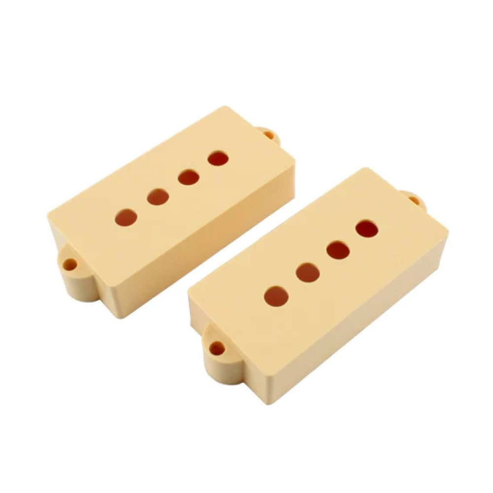 ALLPARTS オールパーツ PC-0951-028 Pickup Covers For Precision Bass Cream プレシジョンベース用ピックアップカバー 2個セット