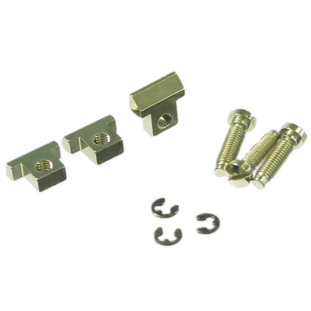 ABM エービーエム ABM2500saddlesNaged ABR-1用ブラスサドル ニッケルエイジド加工 3個セット ギターパーツ