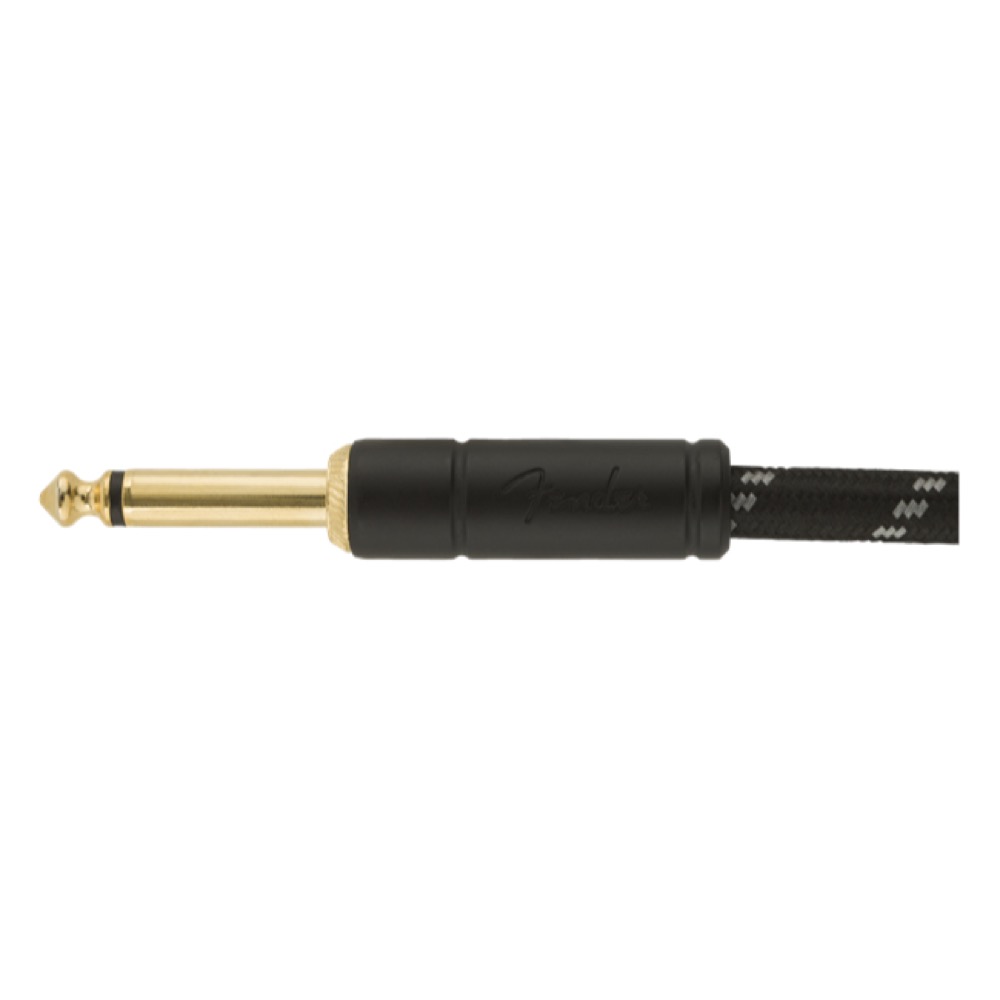 Fender フェンダー Deluxe Series Instrument Cable SL 25ft Black Tweed ギターケーブル ギターシールド プラグS画像