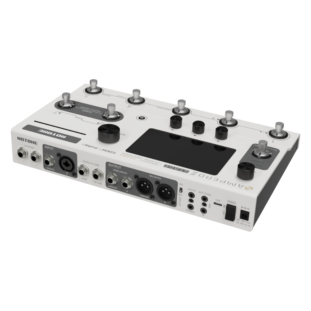 HOTONE ホットトーン AMPERO II STAGE アンプモデラー マルチエフェクター ギターエフェクター リア斜めアングル画像