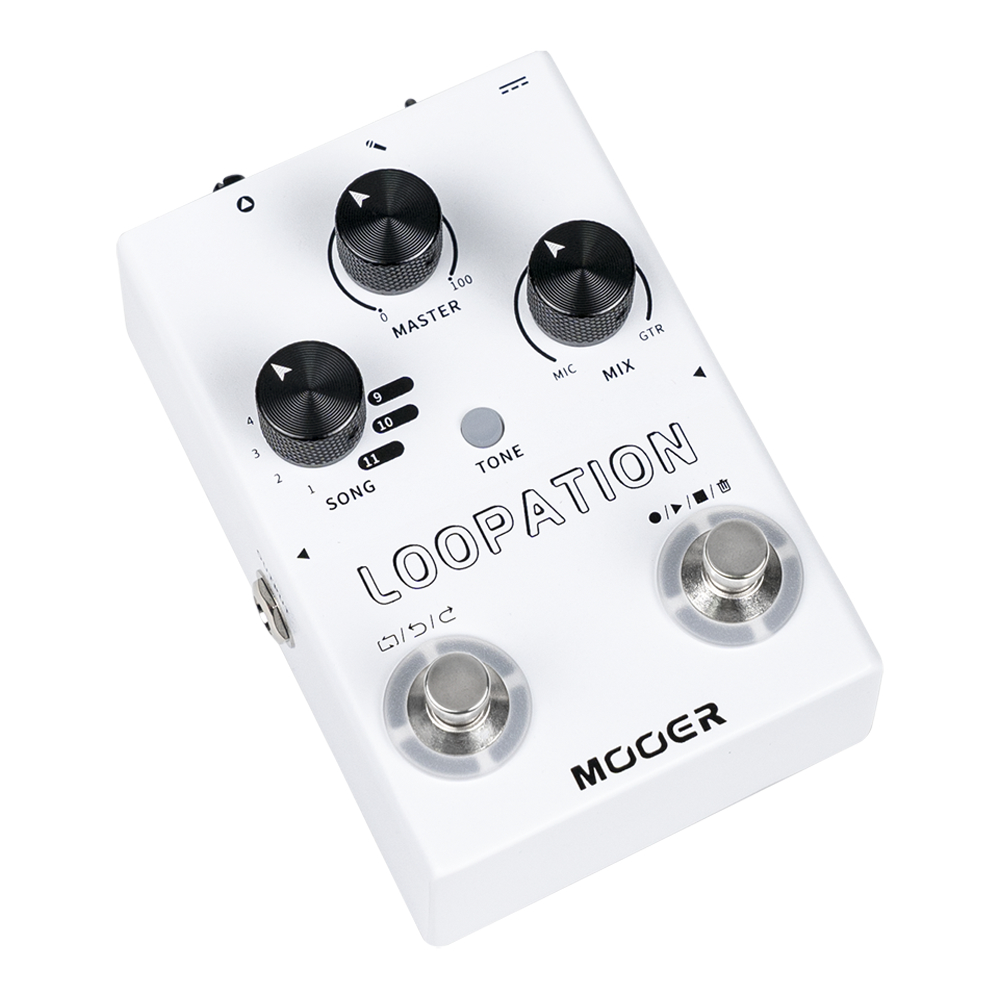Mooer ムーアー MVP3 Loopation ルーパー ヴォーカル用エフェクター ギターエフェクター 斜めアングル画像