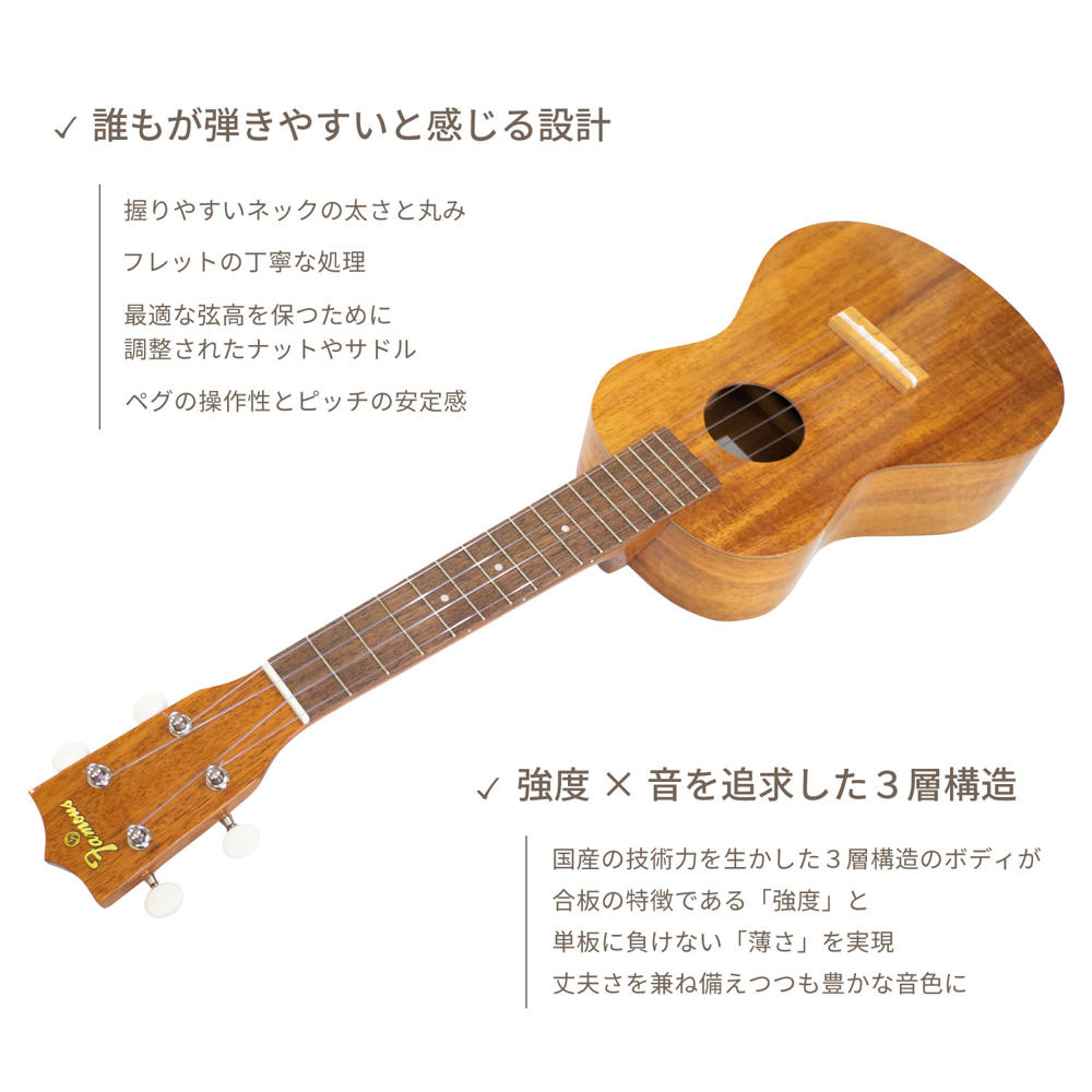 Famous FC-5G BGCセット コンサートウクレレ フェイマスウクレレ 初心者セット Famous FC-5G特徴