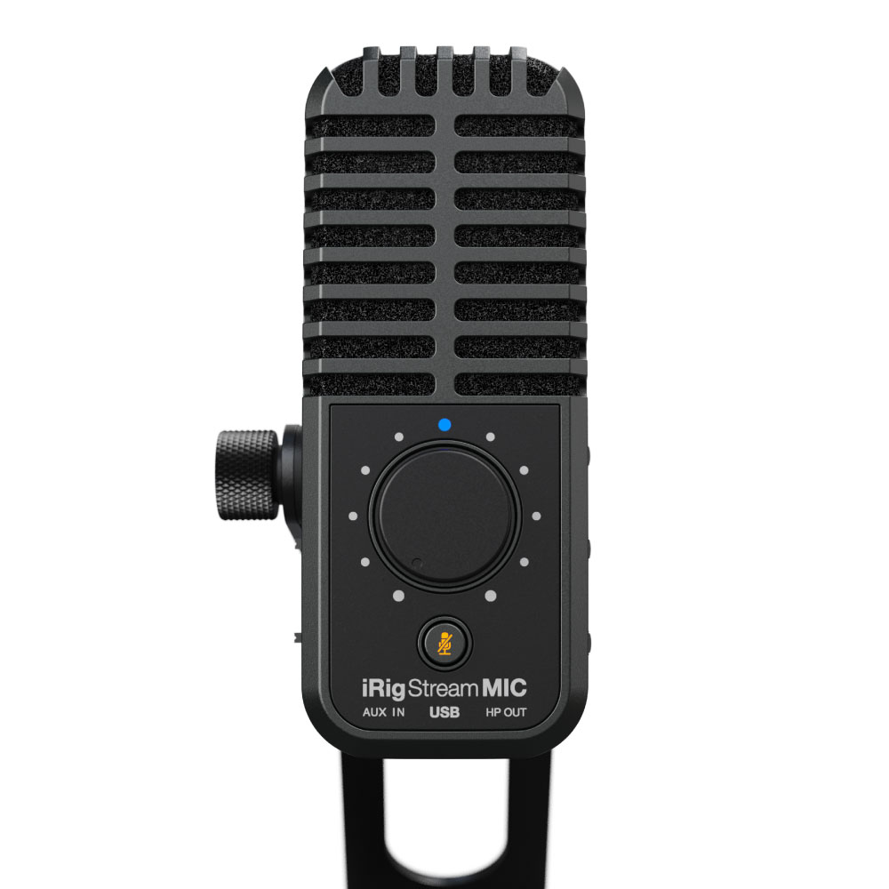 IK Multimedia アイケーマルチメディア iRig Stream Mic USB コンデンサーマイク ＆ オーディオインターフェイス 正面