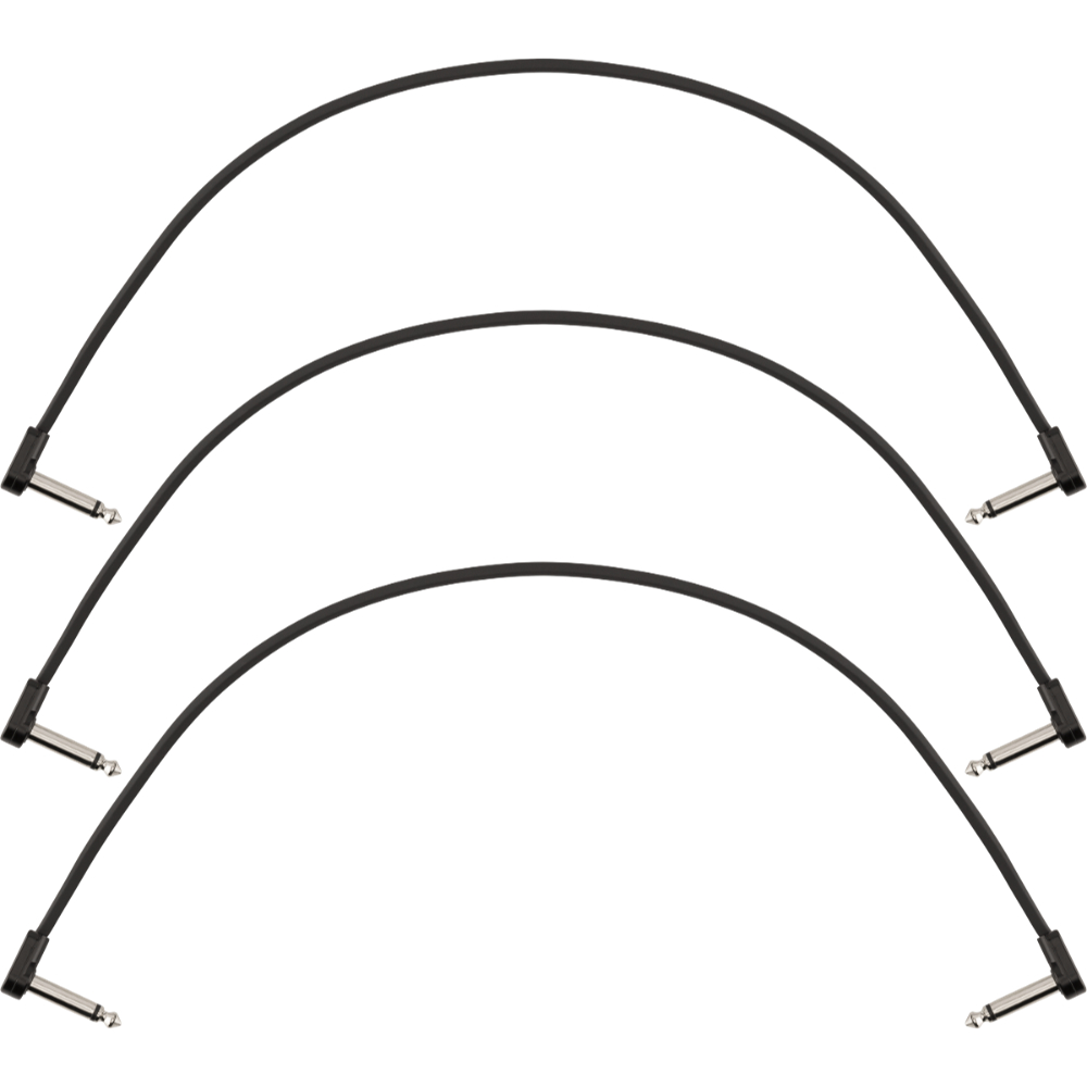 Fender フェンダー Blockchain 16インチ Patch Cable 3-Pack Angle/Angle パッチケーブル 3本セット