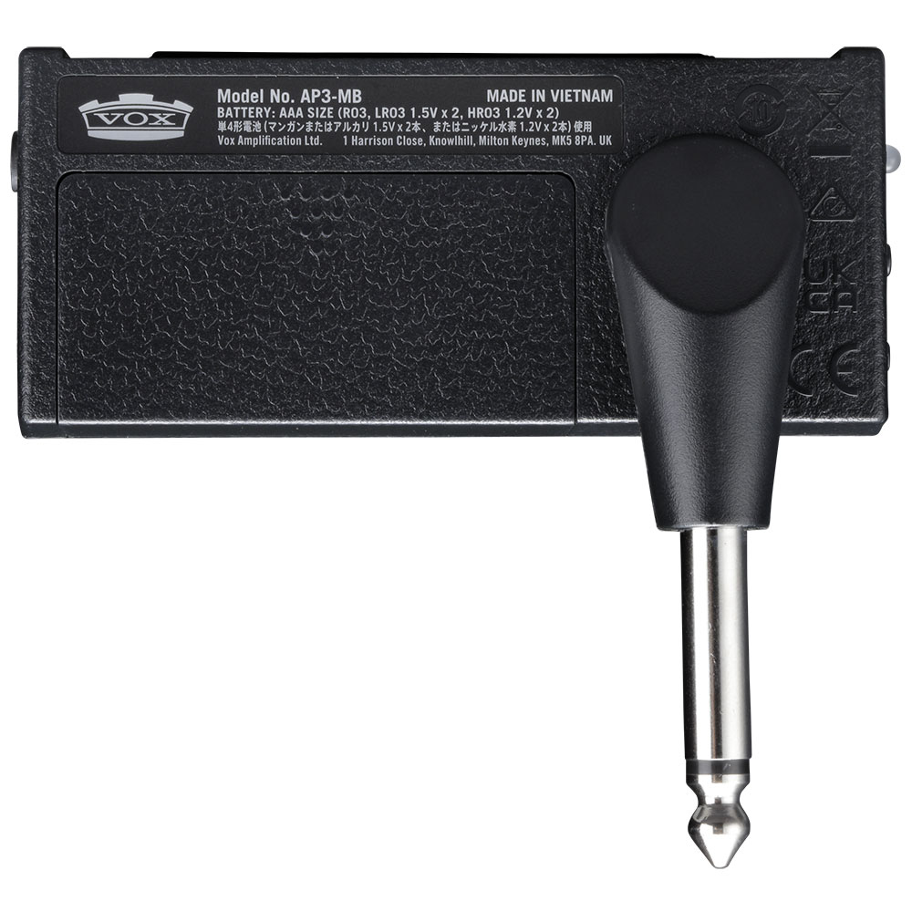 VOX AmPlug3 Modern Bass AP3-MA ボックス アンプラグ3 ベース用ヘッドホンアンプ エフェクター リズムマシン内蔵 背面・全体像