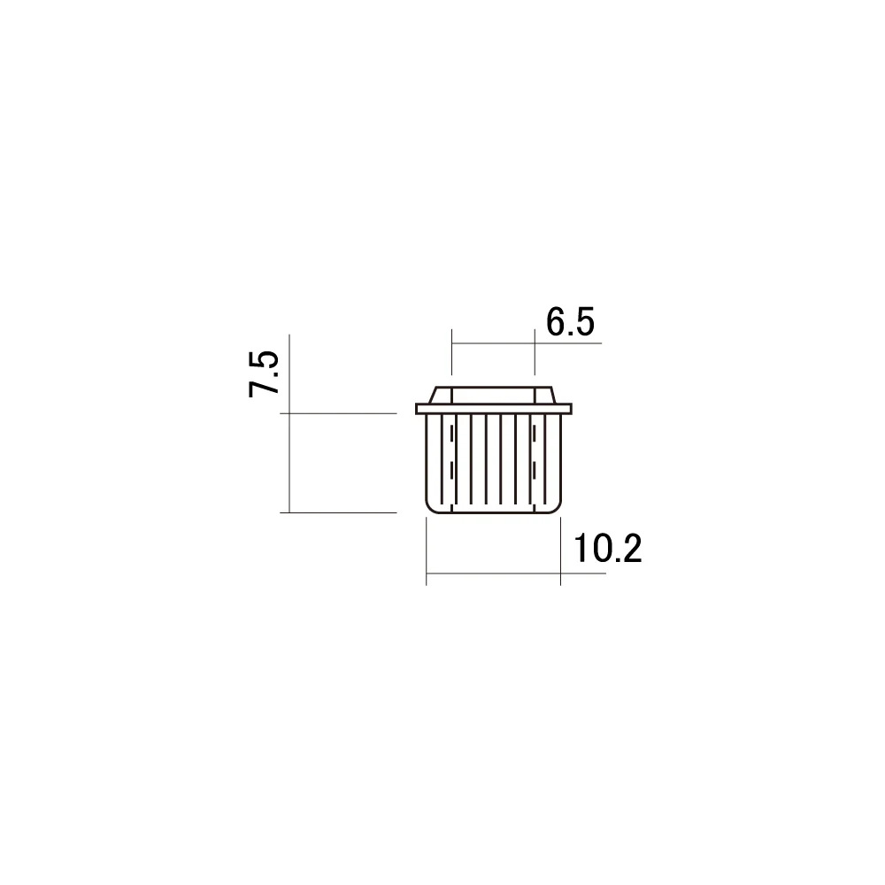 SCUD スカッド BU-CBHN コンバージョンブッシュ ギター用ペグブッシュ ニッケル 6個入り サイズ図画像