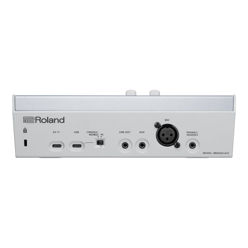 ROLAND BRIDGE CAST Ice White ゲーミングオーディオミキサー オーディオインターフェイス BRC-WH 背面