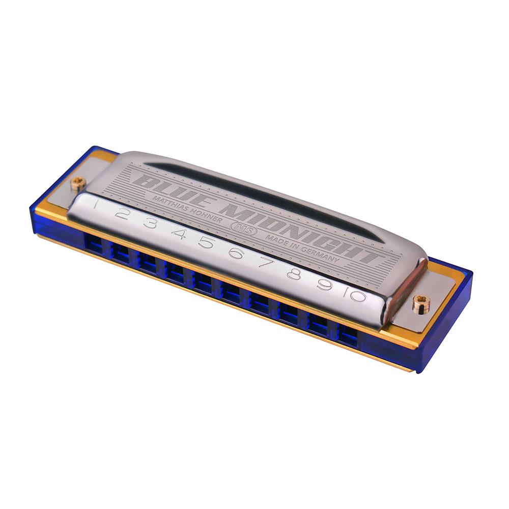 HOHNER ホーナー Blue Midnight 595/20 F調 10穴ハーモニカ ブルースハープ 全体像