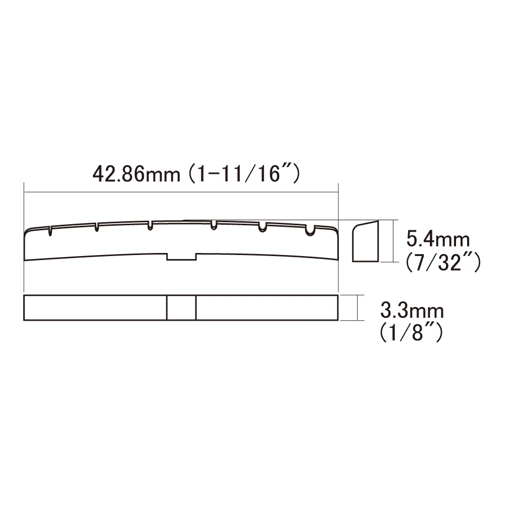 SCUD スカッド HSBV-NS1/9.5 ストラトキャスタータイプ用ナット サイズ図画像