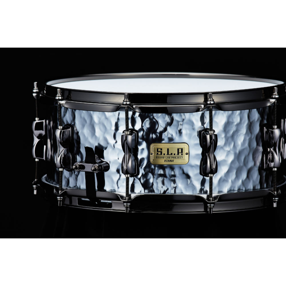 TAMA タマ LST146H S.L.P. Hammered Steel 14インチx6インチ スネアドラム サイド