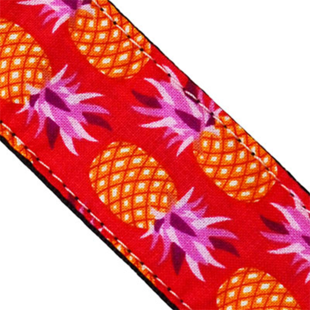 Perri’s ペリーズ FWS15-7097 1.5 ORANGE PINE パイナップル柄 レッド ウクレレストラップ 本体画像1