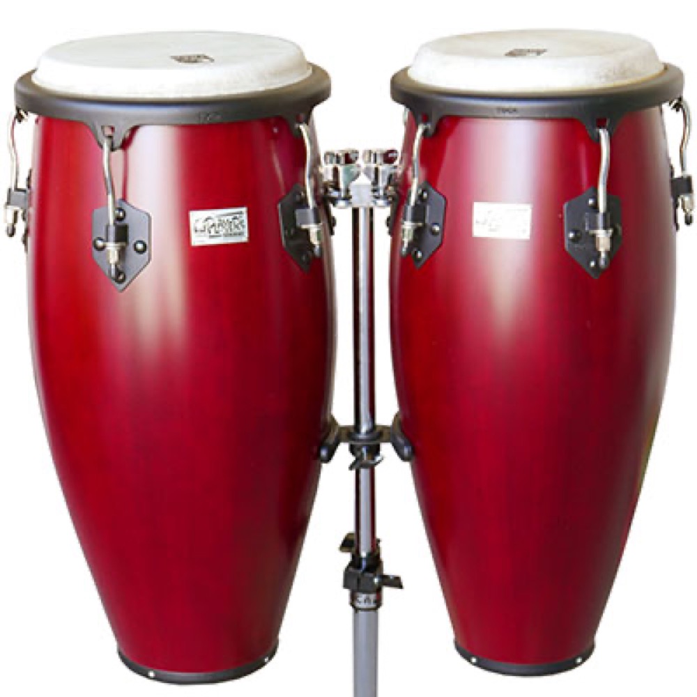 TOCA トカ 2800C Players 10+11インチ Wood Conga Set Cherry コンガ チェリー スタンド付き アップ画像