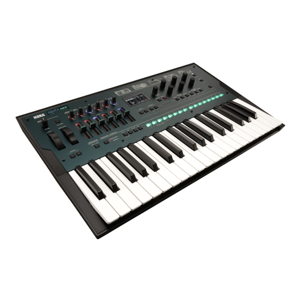 コルグ シンセサイザー オプシックス KORG opsix MK2 FMシンセサイザー 64ボイス FM音源 キーボード 左斜めアングル画像