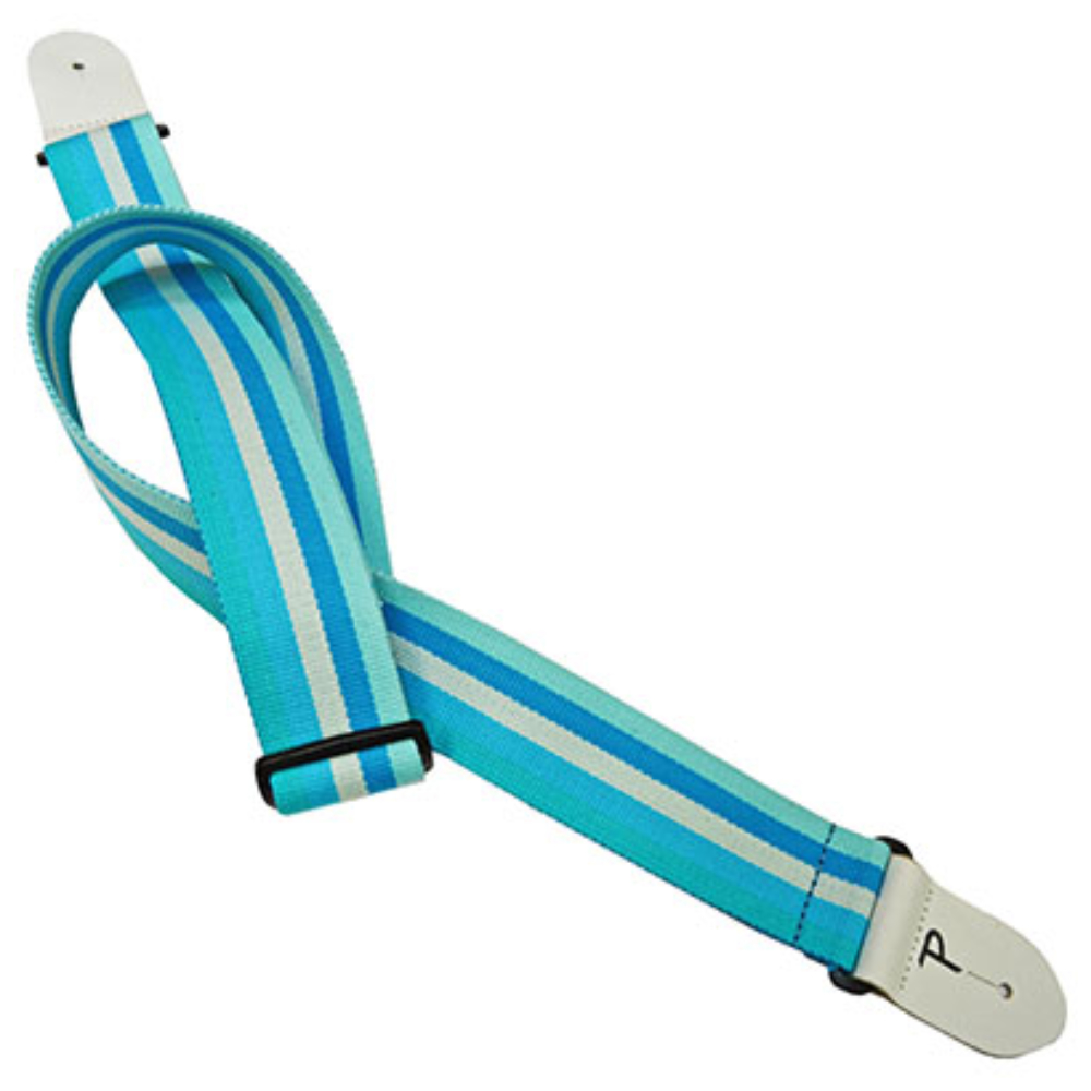 Perri’s ペリーズ CWS20-7062 HOPE BL STRIPE コットン ブルー ストライプ ギターストラップ 本体画像2