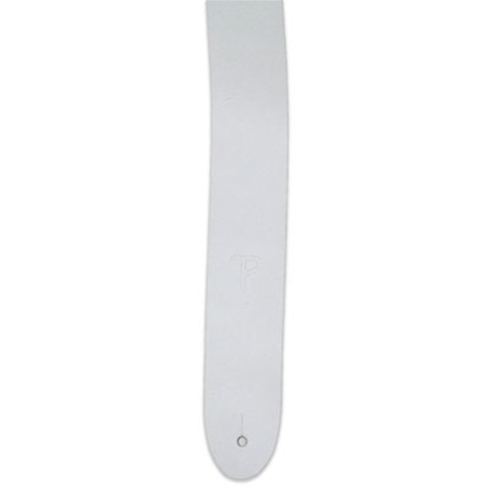 Perri’s ペリーズ P20-2182 LEATHER WHITE 革製 ホワイト 白 ギターストラップ 本体画像