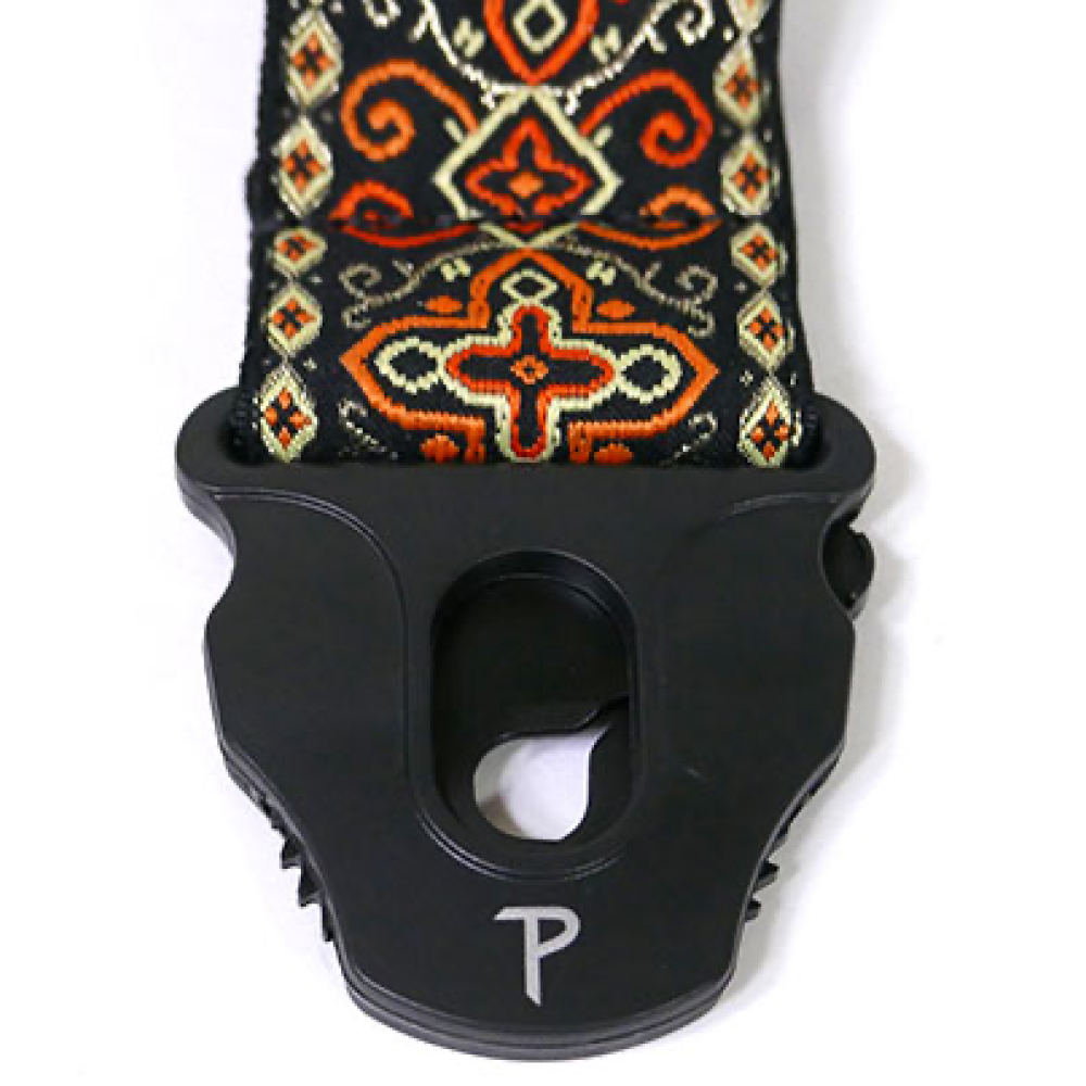 Perri’s ペリーズ TWSPL-7059 ORANGE CROSS JACQUARD ギターストラップ Perri’s ペリーズ TWSPL-7059 ORANGE CROSS JACQUARD ギターストラップ　ロック