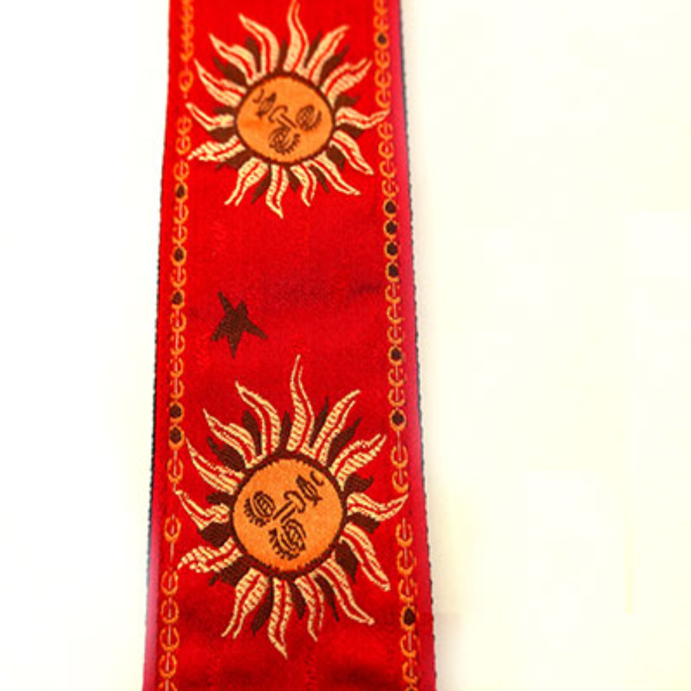 Perri’s ペリーズ TWS-7010 SUNS RED JACQUARD ギターストラップ ペリーズ TWS-7010 SUNS RED JACQUARD ギターストラップ 柄