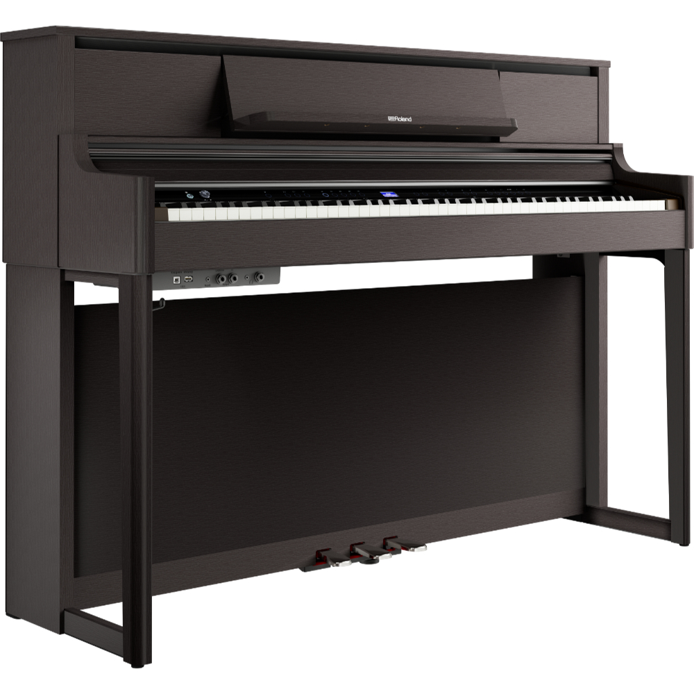 【組立設置無料サービス中】 ROLAND ローランド LX-5-DRS 電子ピアノ 高低自在椅子付き ダークローズウッド アングル画像
