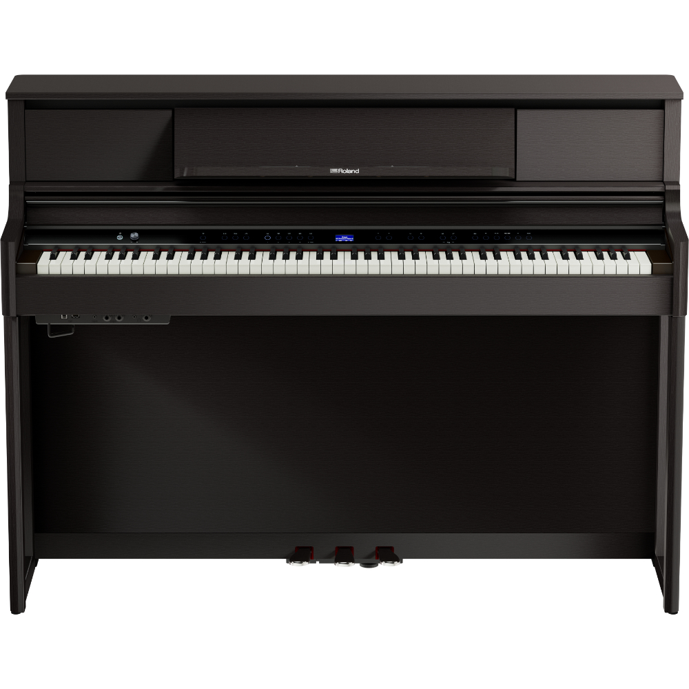 【組立設置無料サービス中】 ROLAND ローランド LX-5-DRS 電子ピアノ 高低自在椅子付き ダークローズウッド 正面画像