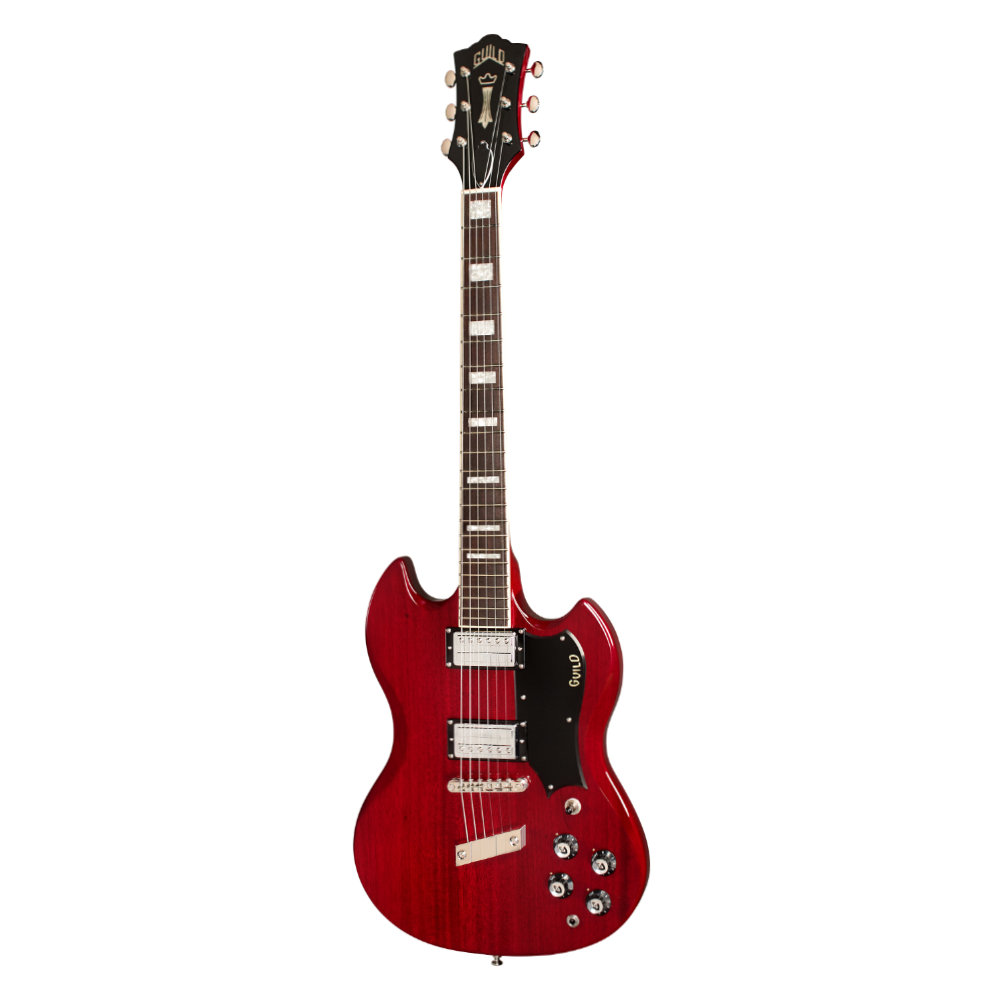 GUILD ギルド Polara deluxe cherry red エレキギター ボディサイド、トップ