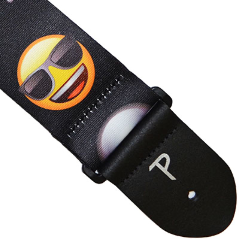 Perri’s ペリーズ LPCPE-8219 2.5インチ EMOJI SKULLS＆FRIENDS コラージュ ギターストラップ ストラップエンド