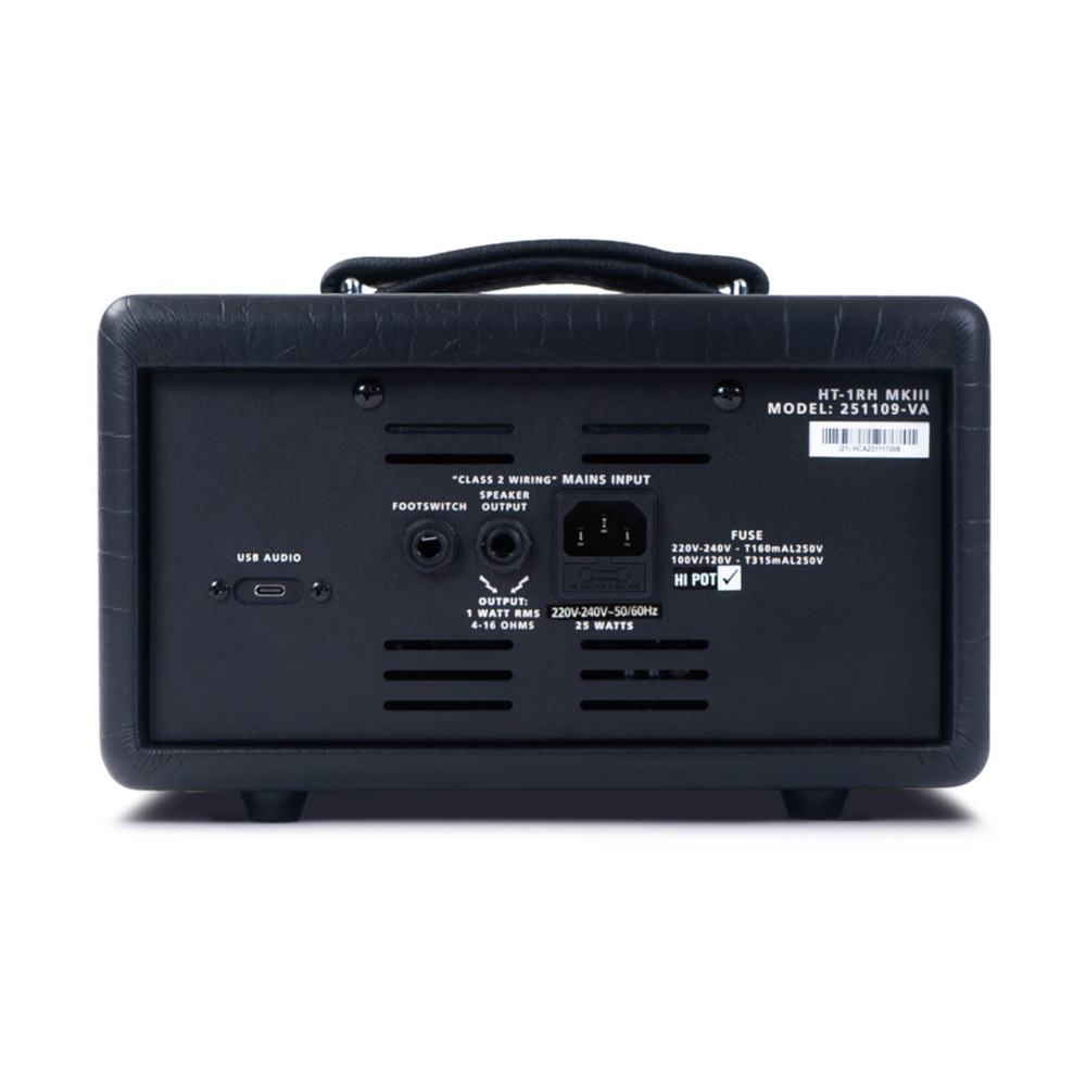 ギターアンプ ヘッド 小型 真空管アンプ BLACKSTAR HT-1RH MK3 HEAD R 1W チューブアンプ 1ワット フルチューブ リバーブ搭載 ブラックスター リア画像