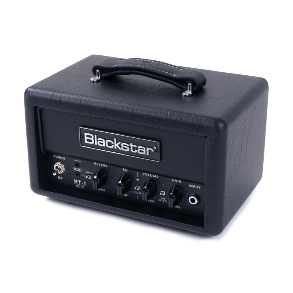 ギターアンプ ヘッド 小型 真空管アンプ BLACKSTAR HT-1RH MK3 HEAD R 1W チューブアンプ 1ワット フルチューブ リバーブ搭載 ブラックスター 右斜めアングル画像