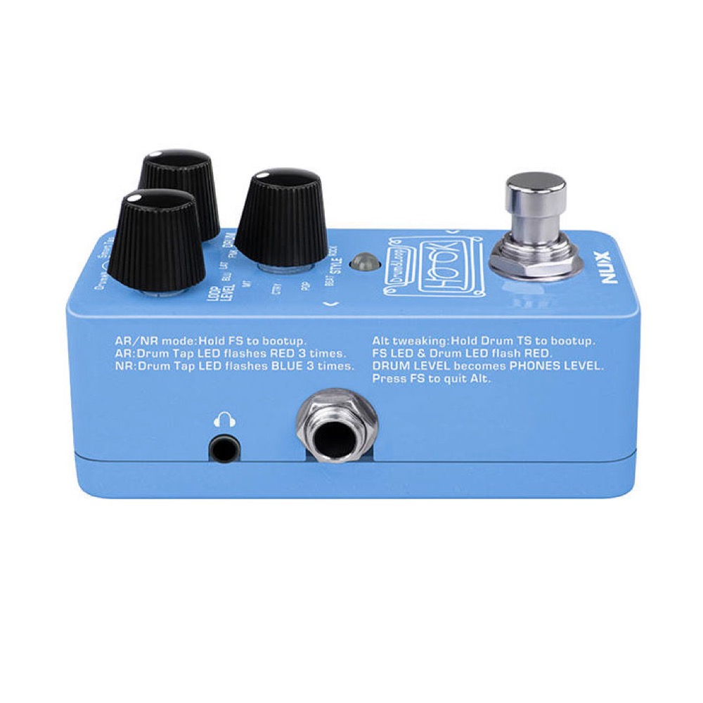 NUX NDL-3 HOOK Drum & Loop ドラム&ルーパー ギターエフェクター 側面