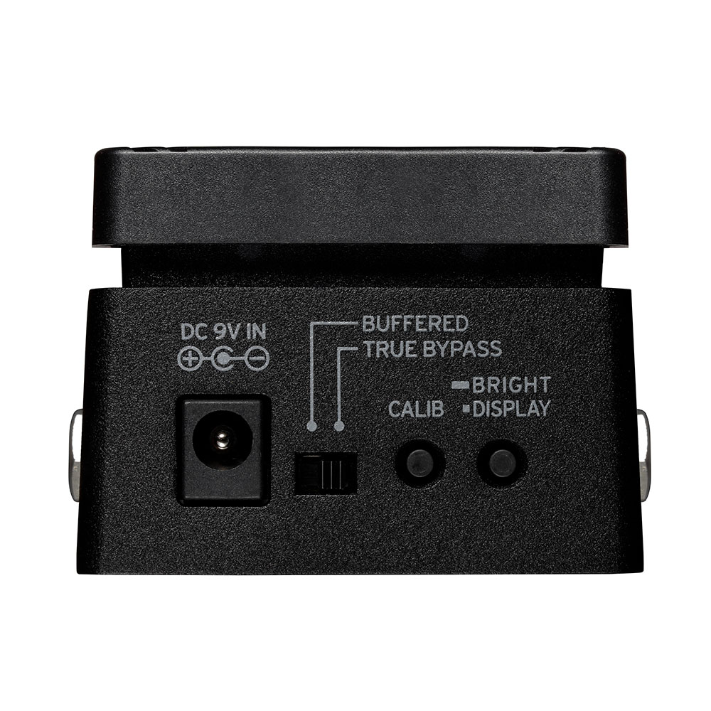 ベースチューナー コルグ KORG Pitchblack XS Bass PB-XS BASS ペダルチューナー ピッチブラック ベース チューナー 背面、端子、スイッチ