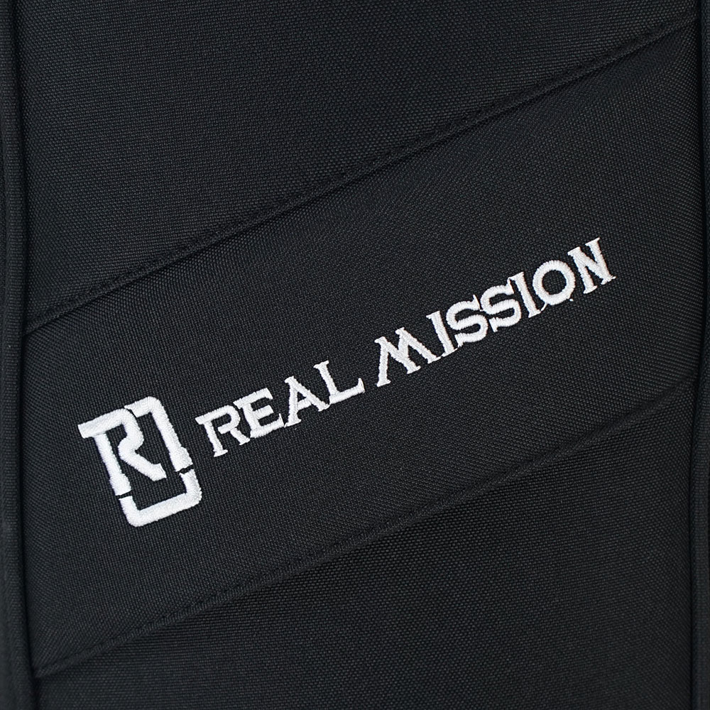 アコースティックギターケース REAL MISSION CoolVox D Black 黒 ブラック アコギ ギグバッグ リュック 背負うギターケース リアルミッション 刺繍されたロゴマーク