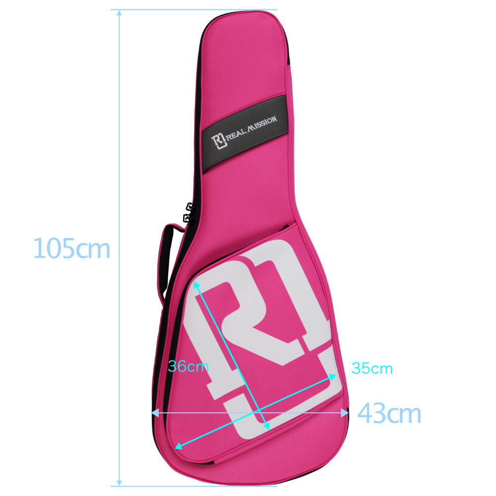 クラシックギターケース REAL MISSION CoolVox C Pink ピンク ギグバッグ リュック 背負うギターケース リアルミッション サイズ詳細