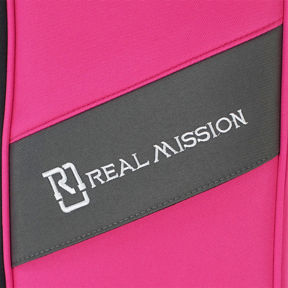 アコースティックギターケース REAL MISSION CoolVox D Pink ピンク アコギ ギグバッグ リュック 背負うギターケース リアルミッション 刺繍のロゴ