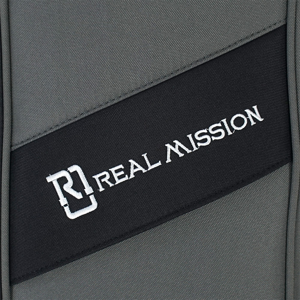 アコースティックギターケース REAL MISSION CoolVox D Grey グレー アコギ ギグバッグ リュック 背負うギターケース リアルミッション 刺繍のロゴ