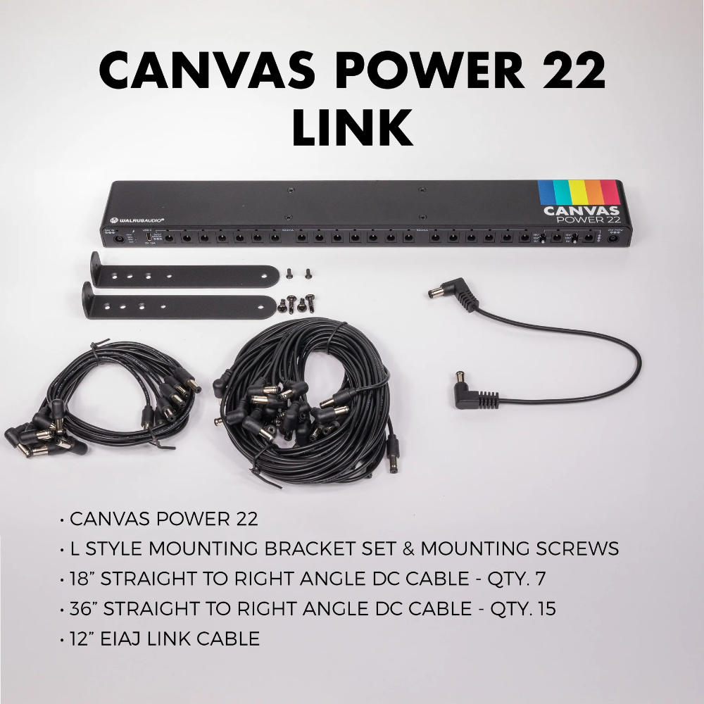 WALRUS AUDIO ウォルラスオーディオ WAL-CANV/PWR22L Canvas Power 22 パワーサプライ リンクケーブル付属 セット画像