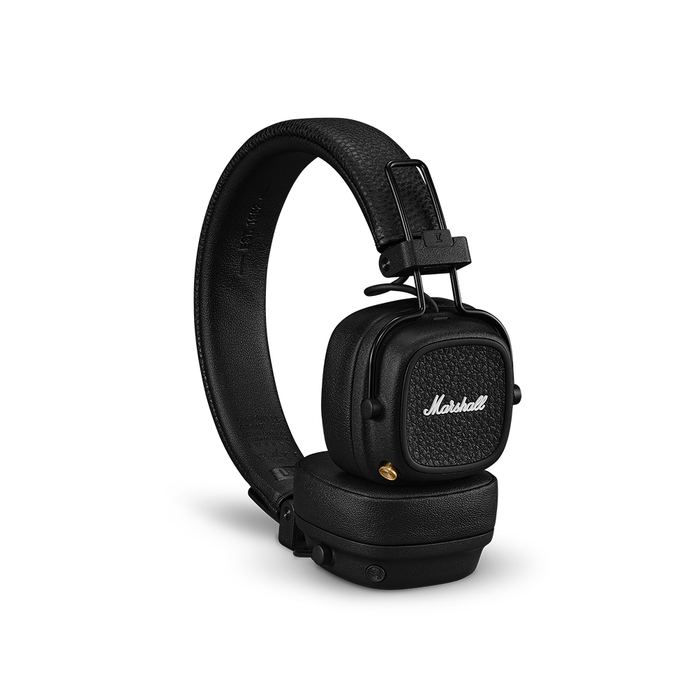 MARSHALL マーシャル Major V Black Bluetooth 5.3 ワイヤレスヘッドホン 側面