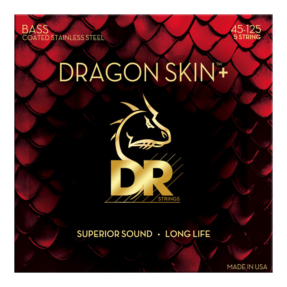 DR DRAGON SKIN+ Stainless for Bass DBS5-45 45-125 極薄コーディング 5弦エレキベース弦