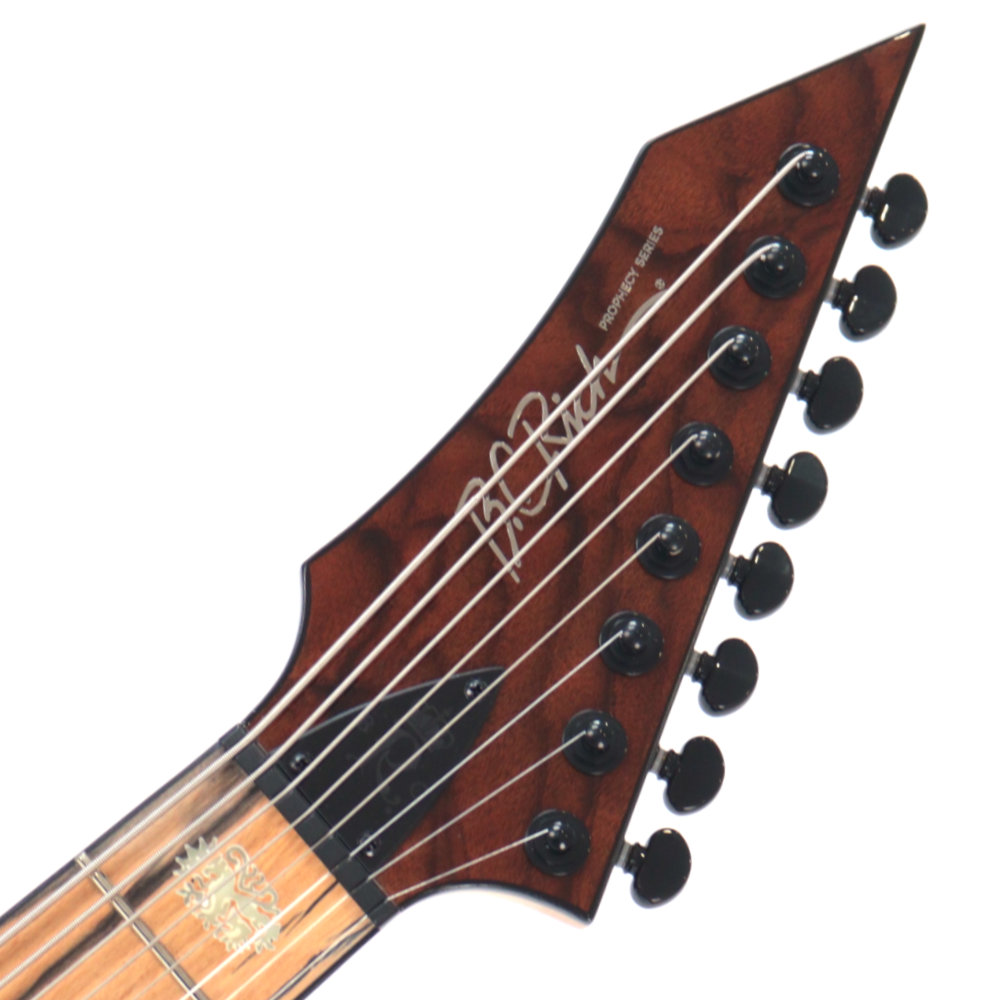 【訳あり】アウトレット B.C.Rich SHREDZILLA 8 PROPHECY ARCHTOP WITH EVERTUNE English Walnut 8弦エレキギター ヘッド