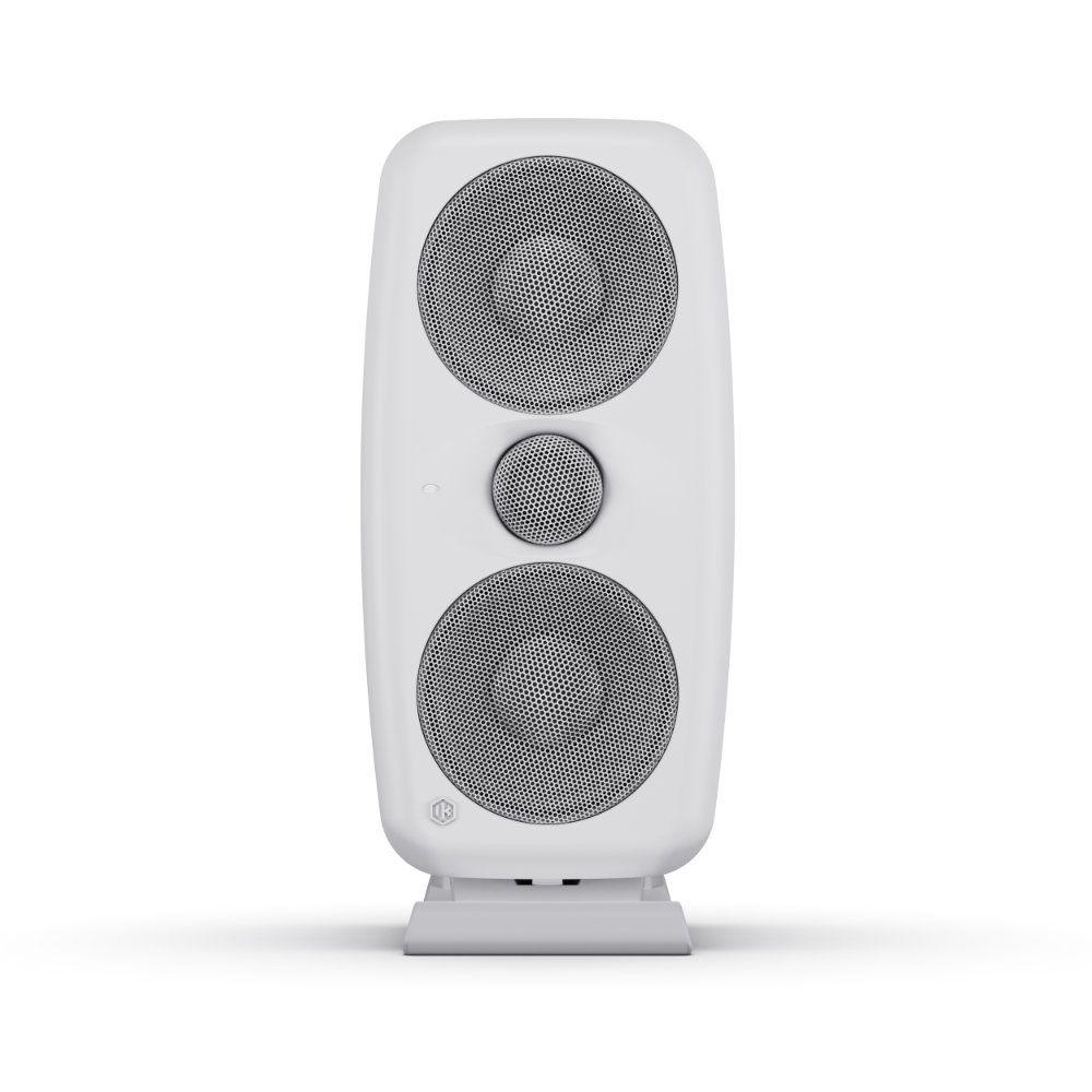 IK Multimedia アイケーマルチメディア iLoud MTM MKII White Special Edition モニタースピーカー 1ペア +ARC MEMS 測定マイクセット 正面