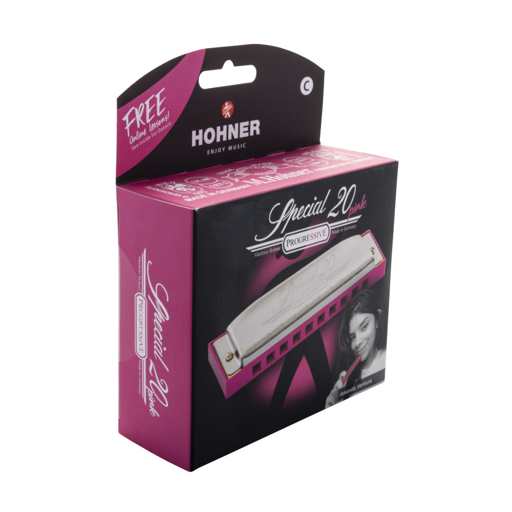 HOHNER ホーナー SPECIAL20 C PINK C調 10穴ハーモニカ ブルースハープ パッケージ画像