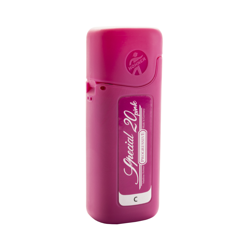 HOHNER ホーナー SPECIAL20 C PINK C調 10穴ハーモニカ ブルースハープ ケース縦画像
