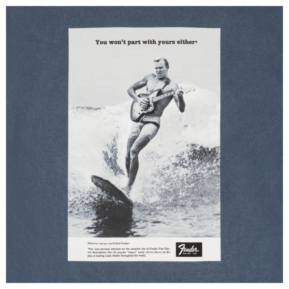 Fender フェンダー Vintage Ad Surfer Tee Ocean XLサイズ Tシャツ 半袖 プリント