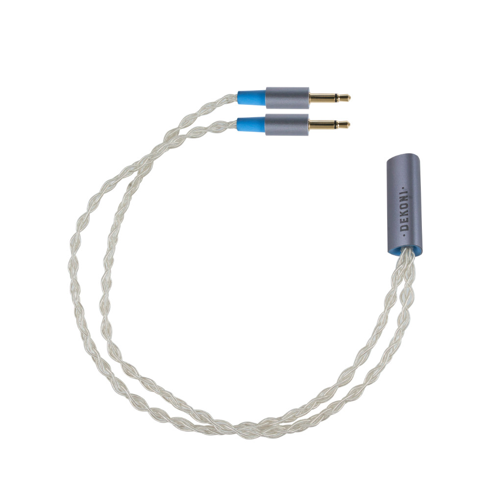 DEKONI AUDIO デコニオーディオ Ensemble Cables Y-Split 3.5mm シルバー CBZ-Y-TW-3.5 モジュラーヘッドフォンケーブル