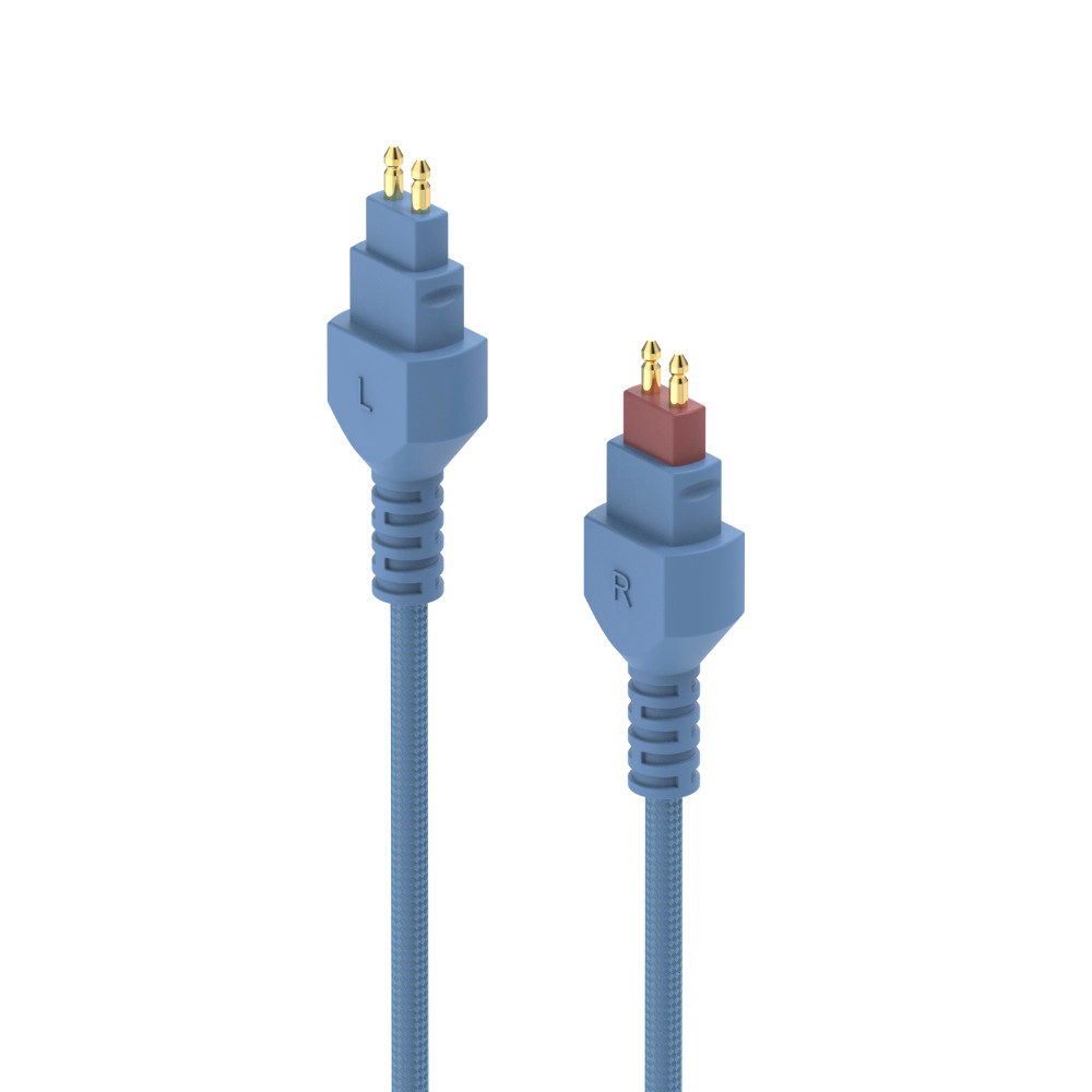 DEKONI AUDIO デコニオーディオ Ensemble Cables Y-Split HD600 ブルー CBZ-Y-CL-600 モジュラーヘッドフォンケーブル プラグ先端