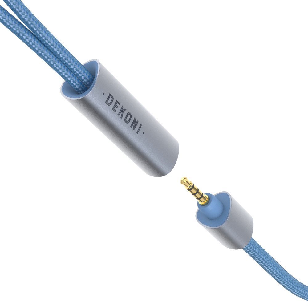 DEKONI AUDIO デコニオーディオ Ensemble Cables Y-Split HD600 ブルー CBZ-Y-CL-600 モジュラーヘッドフォンケーブル ツイストロック