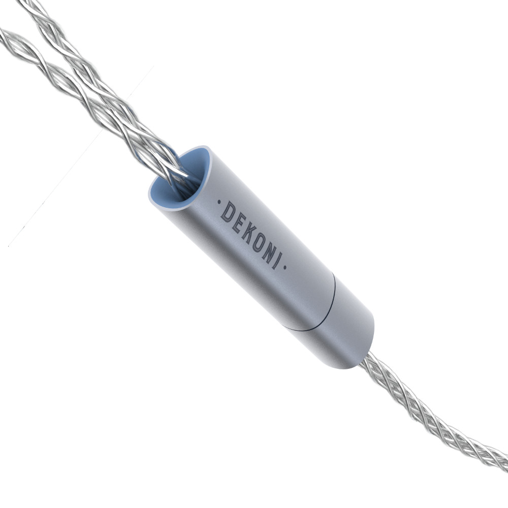 DEKONI AUDIO デコニオーディオ Ensemble Cables HP-Split 4.4mm-64” シルバー CBZ-HP-64-TW-4.4 モジュラーヘッドフォンケーブル ツイストロック