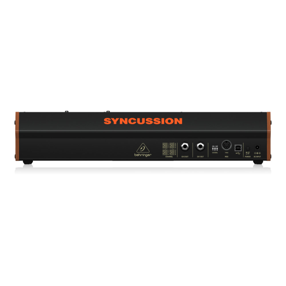 シンセサイザー パーカッションシンセ BEHRINGER SYNCUSSION SY-1 ベリンガー シンカッション IN/OUT側サイド